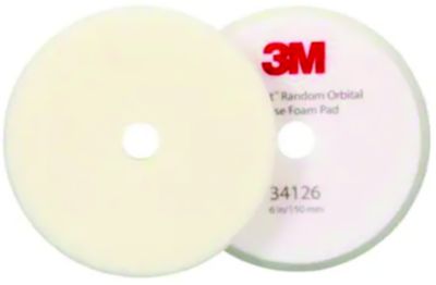 3M 7100276845 3M™ Marine 34126 Perfect-It™ Random Orbital Foam Compounding Pad, 6" Coarse, White 2 Pads/Bag