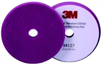 3M 7100276852 3M™ Marine 34127  Perfect-It™ Random Orbital Foam Compounding Pad, 6" Fine, Purple, 2 Pads/Bag