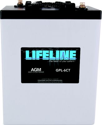 Batteries GPL-6CT Lifeline 6V AGM Deep Cycle Battery