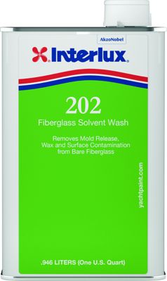 Interlux Paint Y202/QT Fiberglass Solvent Wash Cleaner, Quart
