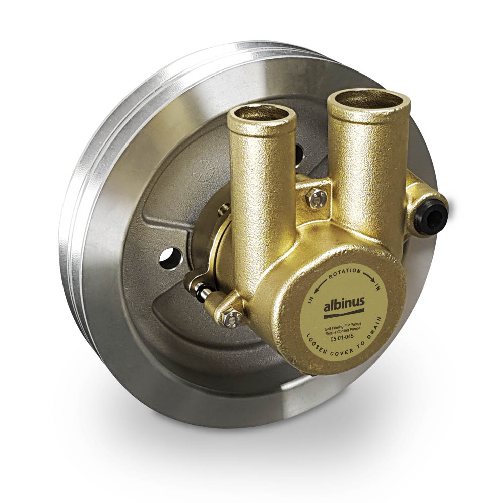 Albin 05-01-045 Engine Cooling Pump V-Belt Pulley 2-Groove