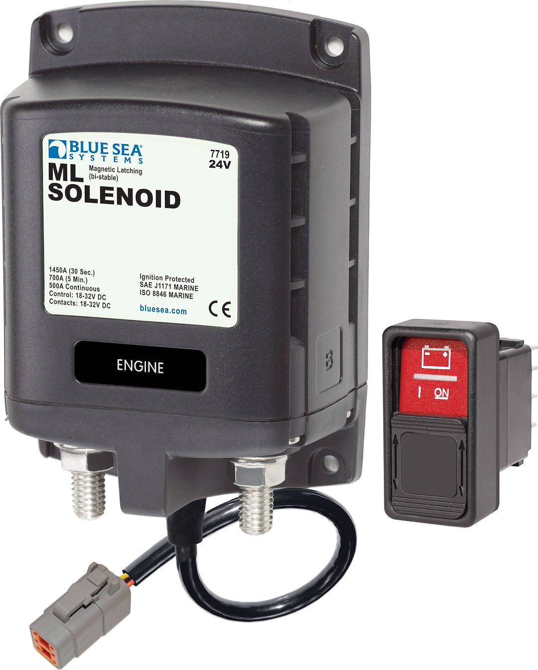 Blue Sea Systems 7719100-BSS ML-Series 24V DC Remote Battery Switch with DTM Control