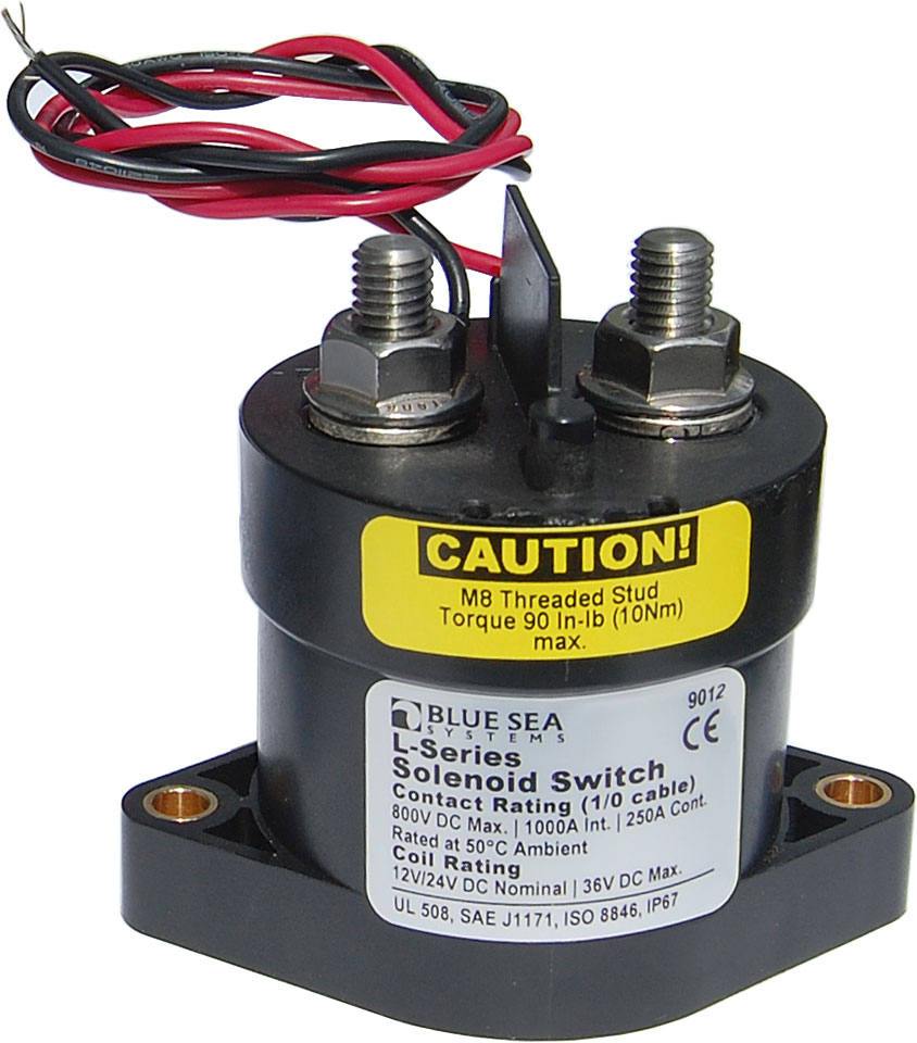 Blue Sea Systems 9012BSS ML-Series Remote Battery Switch Solenoid 12/24V DC 250A
