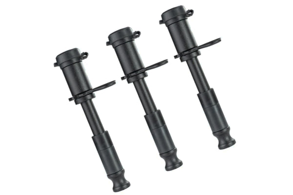 Bulletproof Hitches BLACKBPLP3 Locking Hitch Pin Set - 5/8 Inch Barbell Style 3-Pack