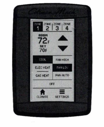 Coleman 9420-330 RV Digital Zone Wall Thermostat Black