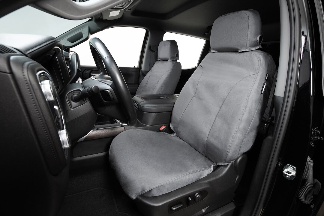 Covercraft SS3486WFGY Waterproof Polyester SeatSaver Custom Front Row Seat Covers Grey