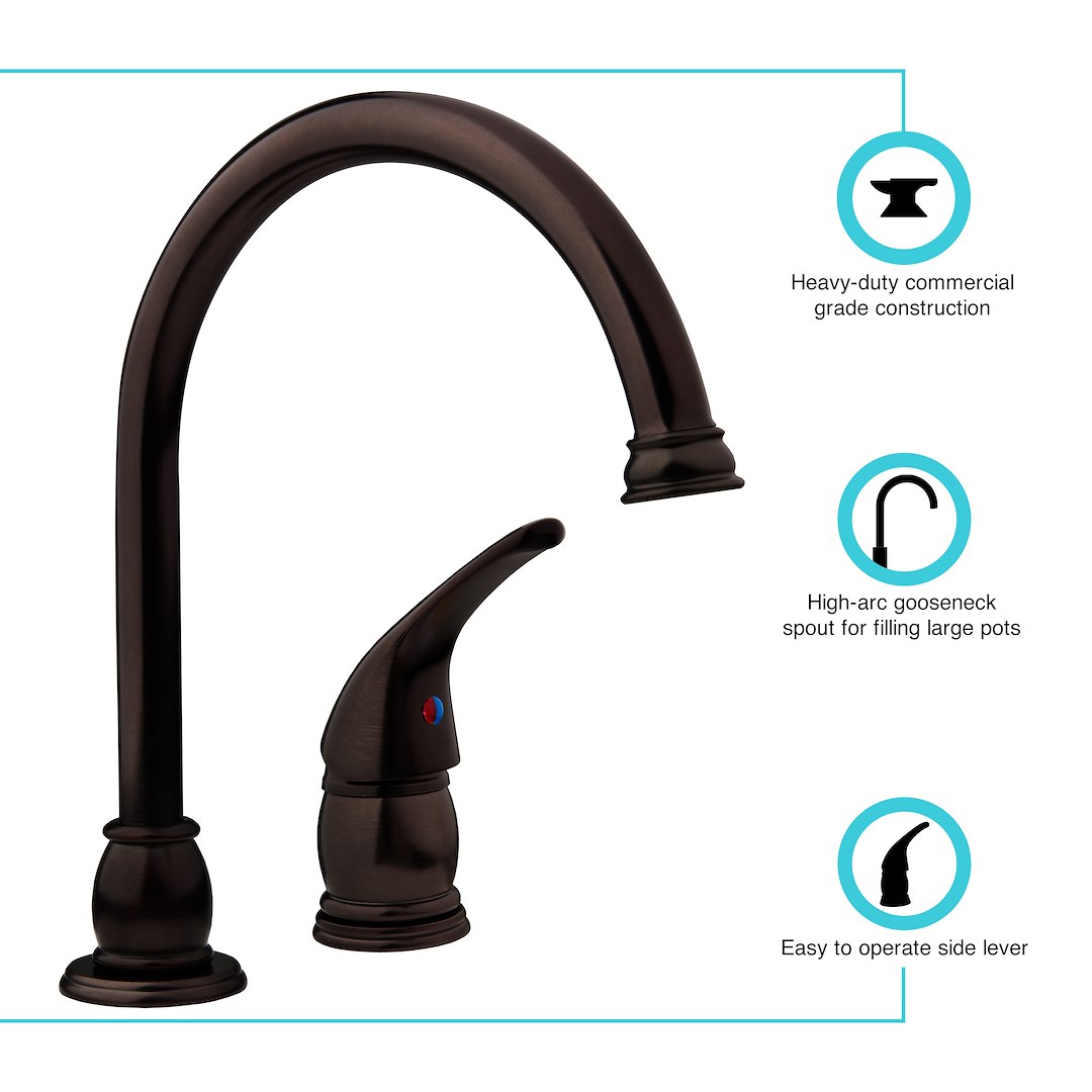Dura Faucet MK301-VB GOOSE NECK RV KITCHEN FAU