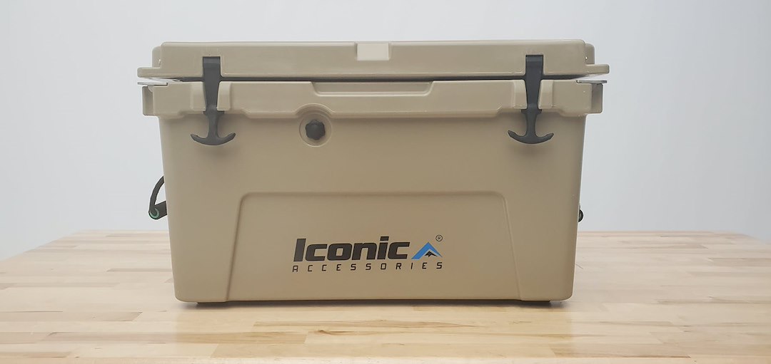Iconic 810-1050 51 Quart Rotomolded Cooler Box with Aluminum T-Track
