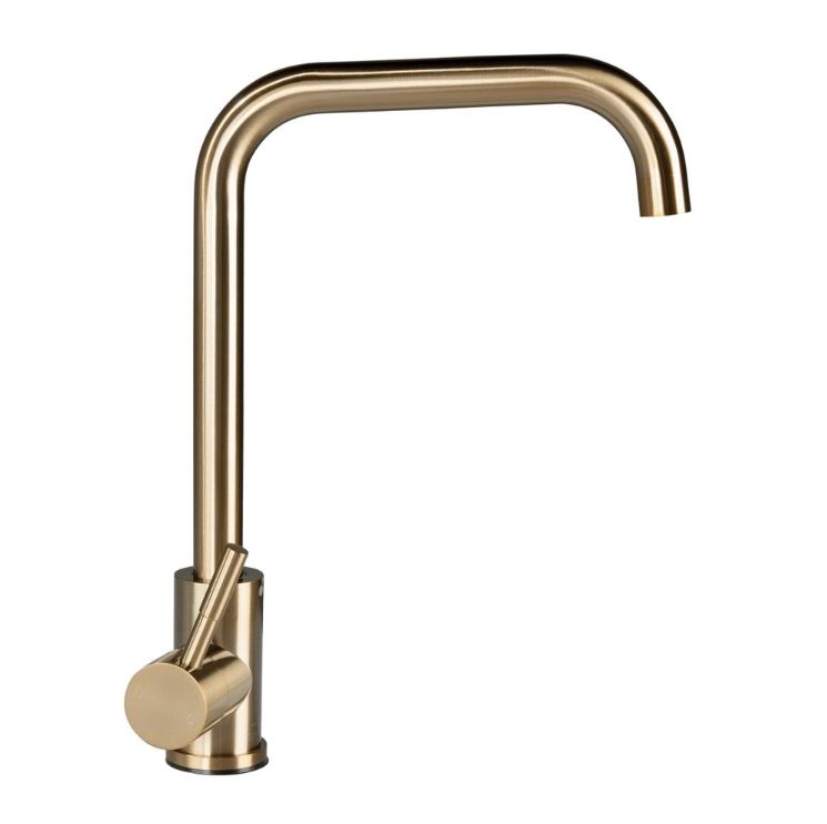 Lippert Components 2024000066 Flow Max Square Gooseneck Kitchen Faucet with Single Handle