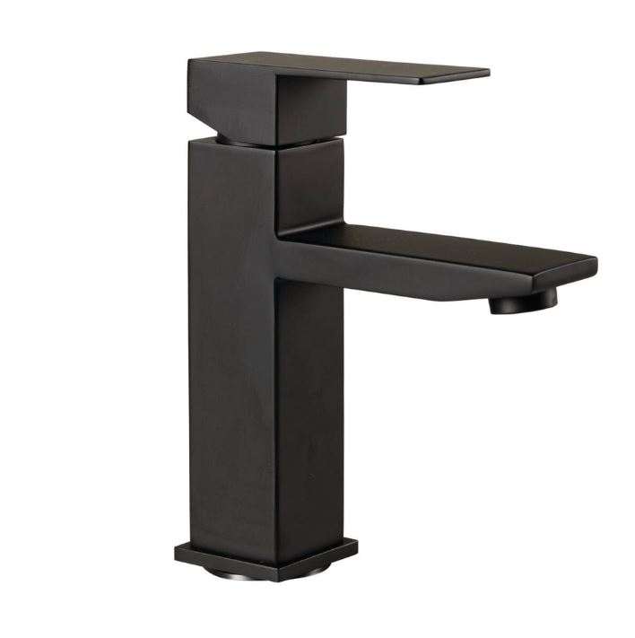 Lippert Components 2024025313 Flow Max Square Bathroom Faucet Black Matte Single Handle
