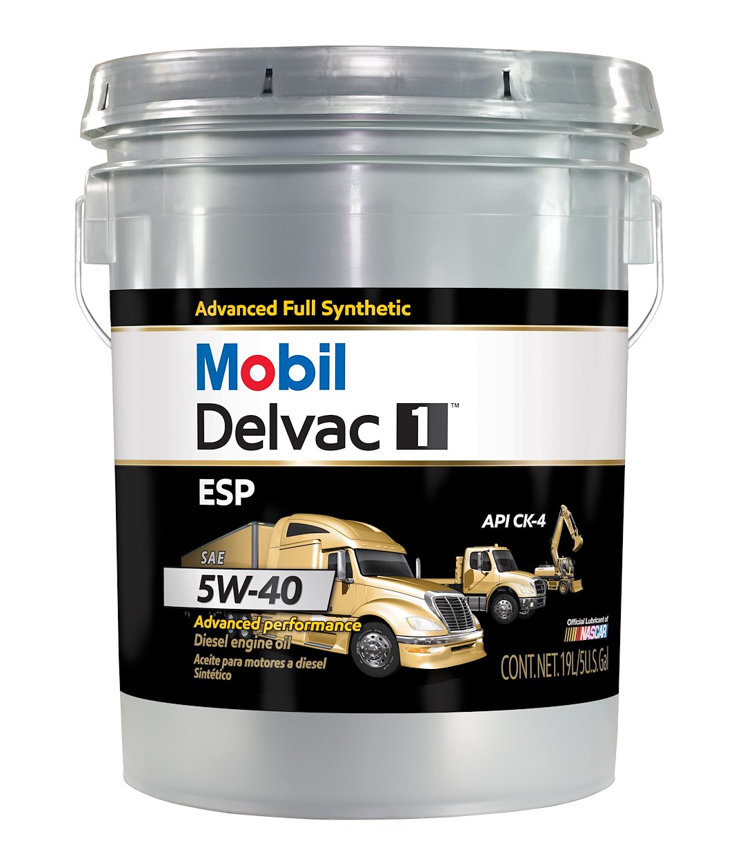 Mobil 122265 Delvac 1 ESP 5W-40 Full Synthetic Diesel Engine Oil 5 Gallon