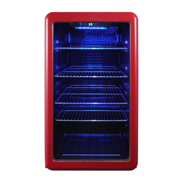 MagicChef MCB34CHR 3.4 Cu Ft Beverage Cooler Retro Style Red