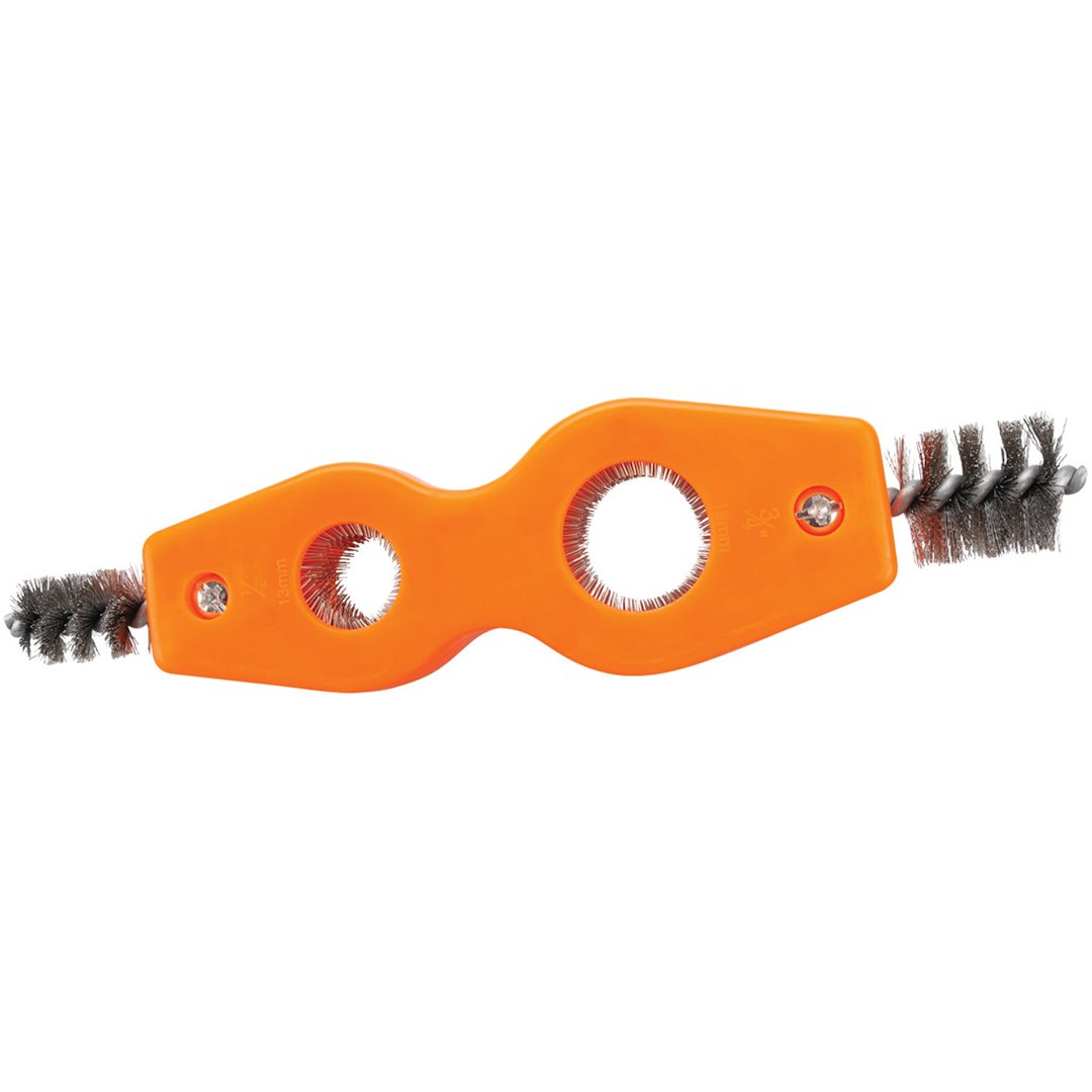 Performance Tool 1538 4-in-1 Battery Terminal Cleaning Brush - Ergonomic ABS Handle, Stainless Steel Brushes, Works with Many Battery Types