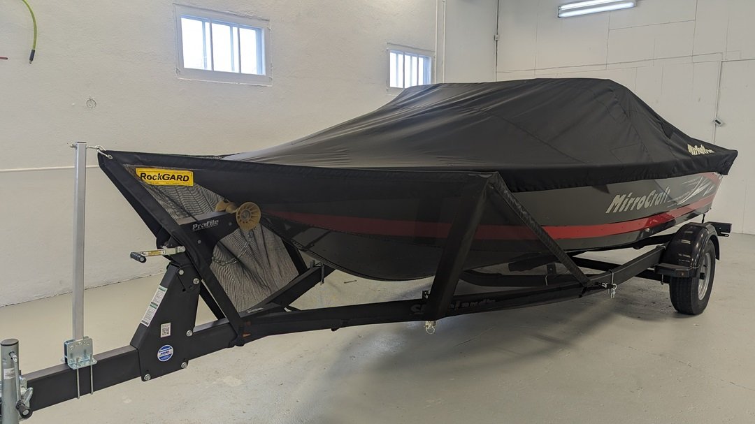 RockGard 74-1417 33' x 9' Medium V-Front Boat Cover Support System