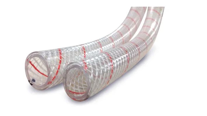 Sierra 161620120S 1/2" Clear PVC Tubing with Red Tracer 250 Feet