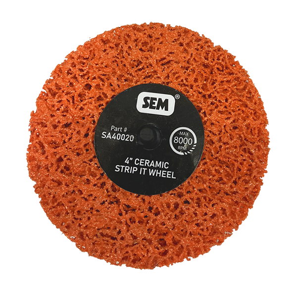 SEM Products SA40020 4-Inch Strip-It Wheel 60 Grit Ceramic Abrasive Disc 5-Pack