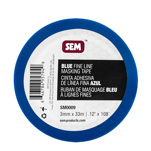 SEM Products SM0009 SEM BLUE FINE LINE MASKING TAPE .12IN X