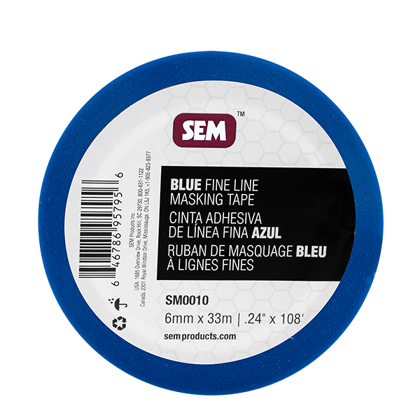 SEM Products SM0010 SEM BLUE FINE LINE MASKING TAPE .24IN X