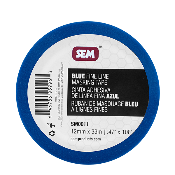 SEM Products SM0011 SEM BLUE FINE LINE MASKING TAPE .47IN X