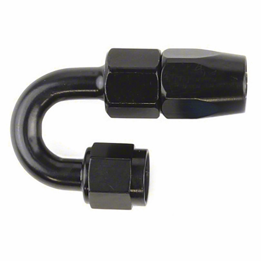 SPEEDFX 510880BK -8AN 180 Degree Swivel Hose End Black Anodized Aluminum
