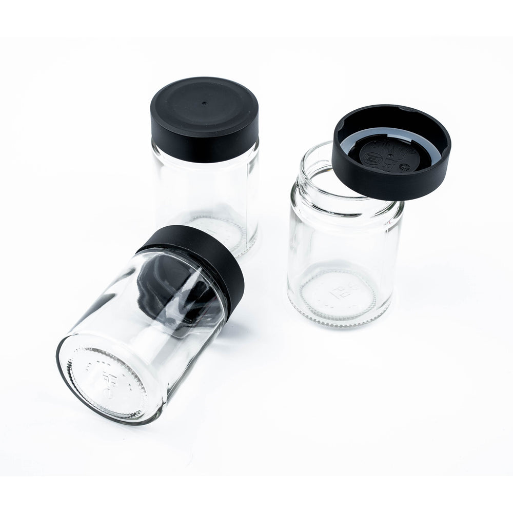Silwy Drinkware FM-192-BCS-SM Magnetic Spice Storage Jars 125ml Set of 3