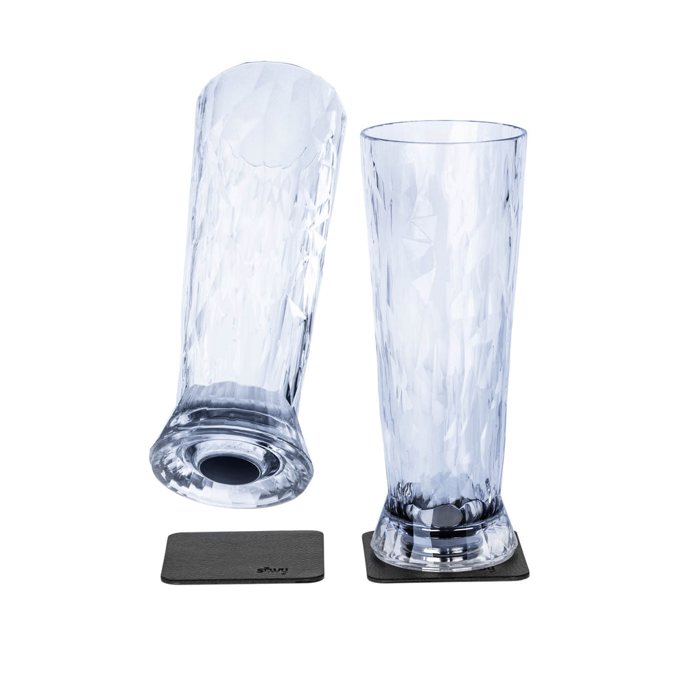 Silwy Drinkware KO-BE-C-2 MAGNETIC PLASTIC GLASSES BEER