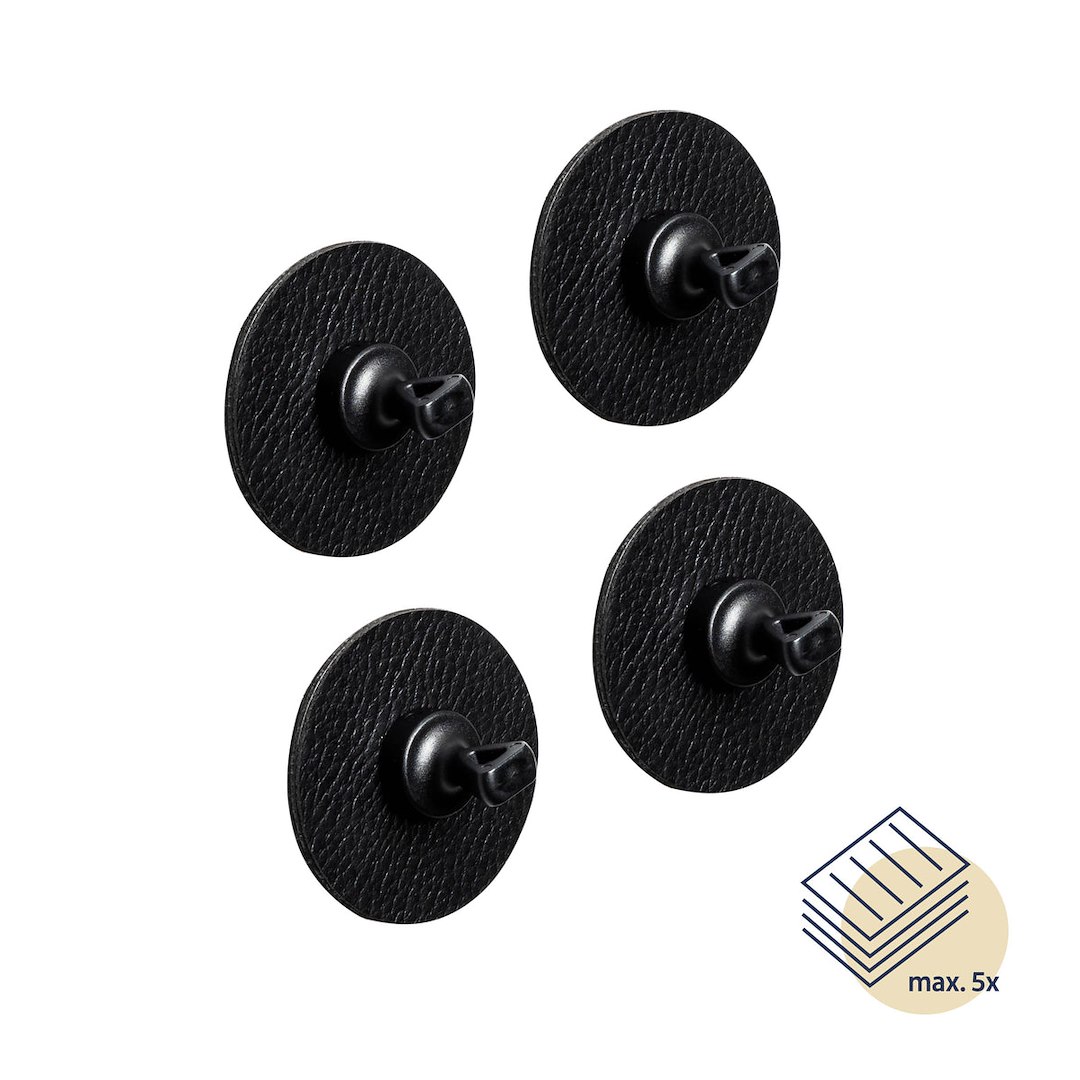 Silwy Drinkware PI00-14KA-4 Magnetic Pins Flex Black Round 1 Inch