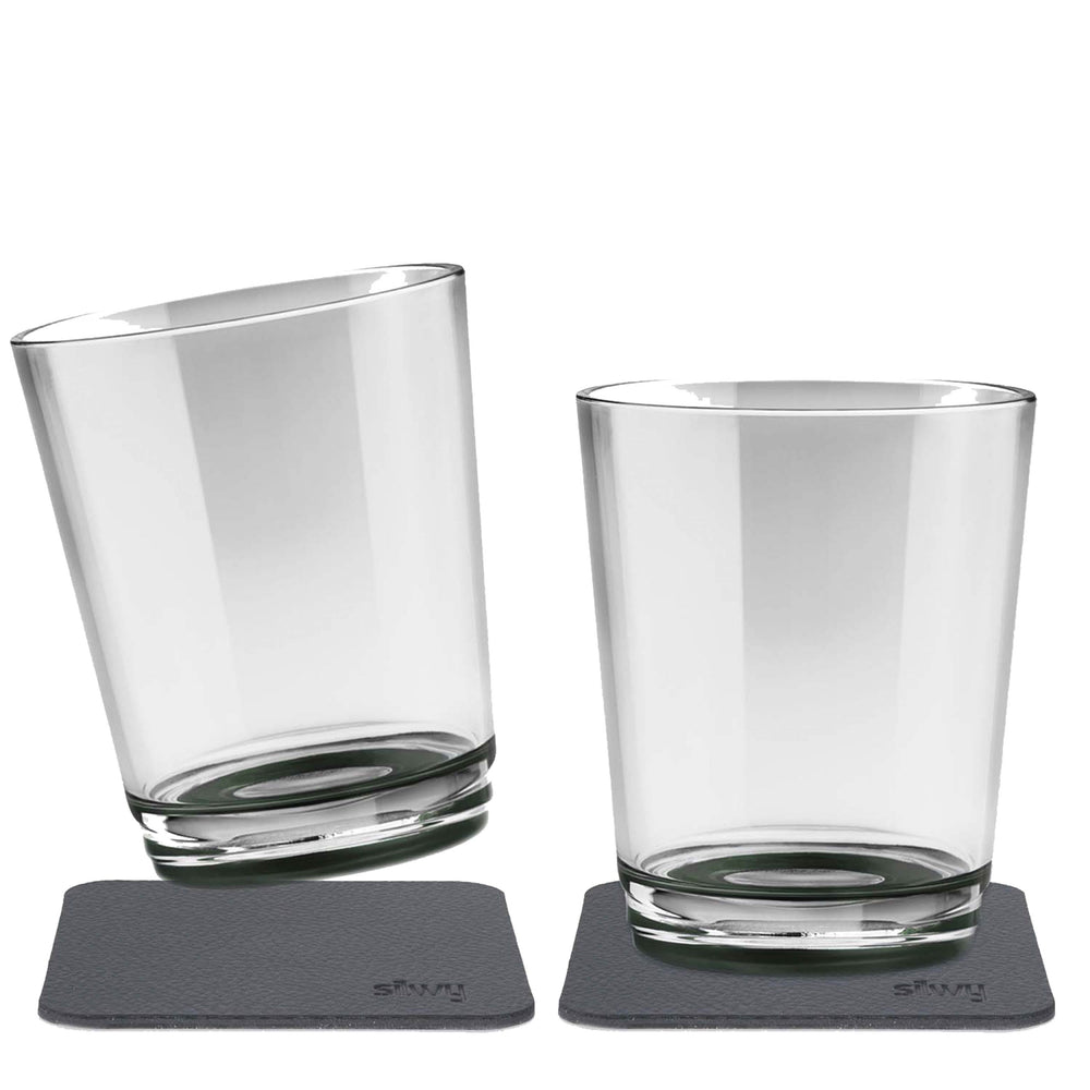 Silwy Drinkware S025-0507-2 Magnetic Drinking Cups Pearl Gray 8.5oz Set of 2