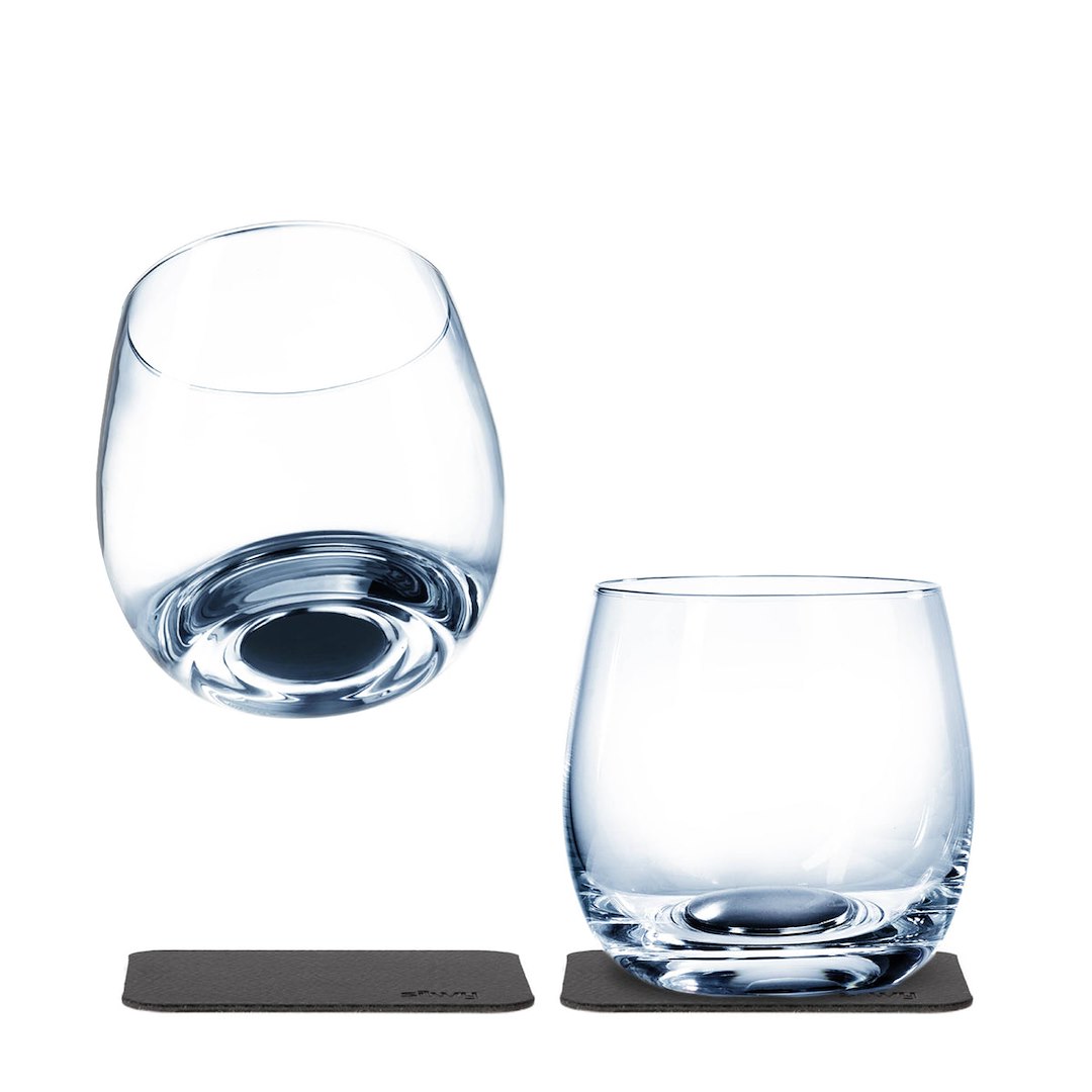 Silwy Drinkware S025-1305-2 Magnetic Crystal Glass Whisky