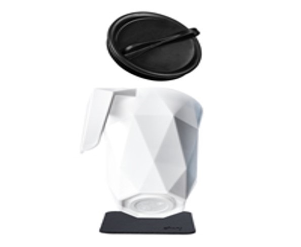 Silwy Drinkware S030-1402-1 Magnetic Handle Travel Cup To Go Black 12oz