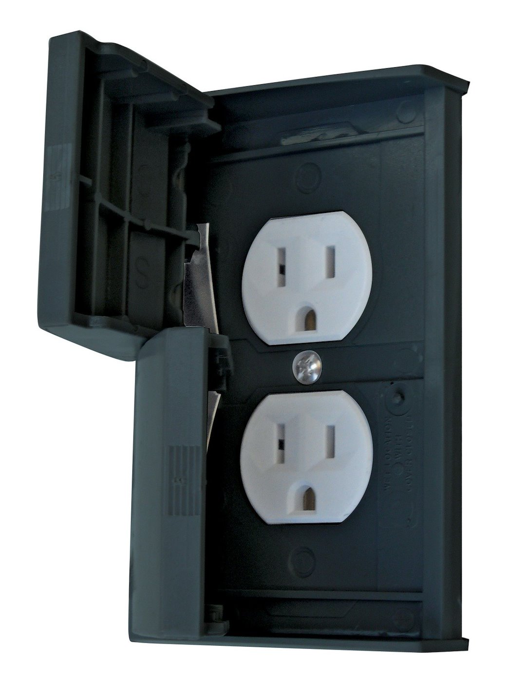 Valterra DG52522SVP Weatherproof Electrical Outlet Cover with Receptacle Black