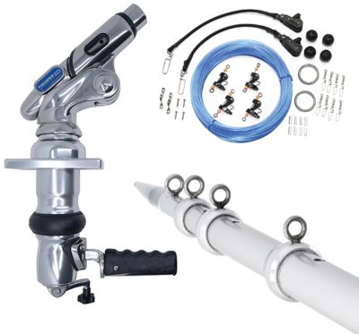 Tigress 88825-2 XD Crank Top Mount Outrigger System 18' Silver Pair