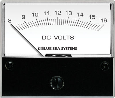 Blue Sea Systems 8003-BSS  DC Analog Voltmeter - 8-16V DC