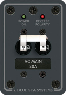 Blue Sea Systems 8077-BSS AC Main 30A Circuit Breaker Panel 120V