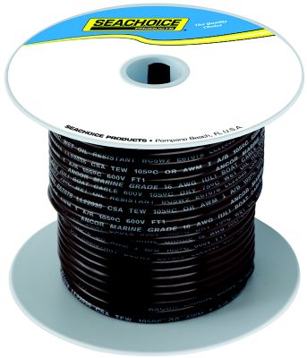 Seachoice 12TC-BROWN-100  Tinned Copper Marine Wire, 12 AWG, Brown, 100'