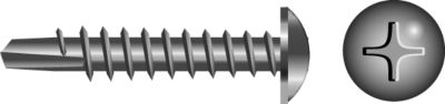 Seachoice RP-SC7937 #10 x 1" Phillips Pan Head Self-Drilling Screws