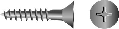 Seachoice SC4121 Phillips Wood Screw - Flat Head, #10 x 3"