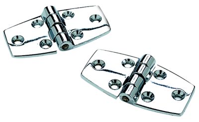 Seachoice 34241  (2) 3" x 1-1/2" Chrome Plated Zinc Utility Hinges with 120 Degree Opening