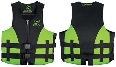Seachoice 85149 Evoprene Multi-Sport Life Jacket 3XL USCG Level 70 Green/Black