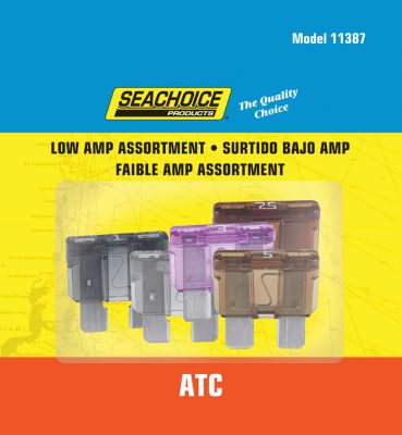 Seachoice SC11387 Seachoice Low Amp ATC Glass Fuse Assortment, 5ea