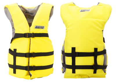 Seachoice 86543 Adult XL Life Vest Yellow USCG Approved Type III PFD