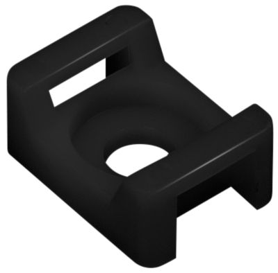 Seachoice 14193 Saddle Mount Cable Tie Base Black #6 Fastener 10-Pack