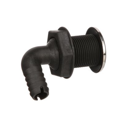 Seachoice 50-18541 90-Degree Thru-Hull Connector 3/4" ID Hose White