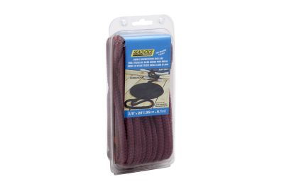 Seachoice 39941 Seachoice Double-Braid Nylon Dock Line w/ Eye Splice, Pre-Shrunk, Heat Stabilized, 3/8 In. X 20 Ft., Burgundy