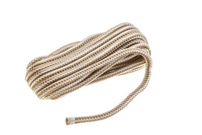 Seachoice 40021 Double-Braid Nylon Dock Line 3/8" x 25' Gold/White with Eye Splice