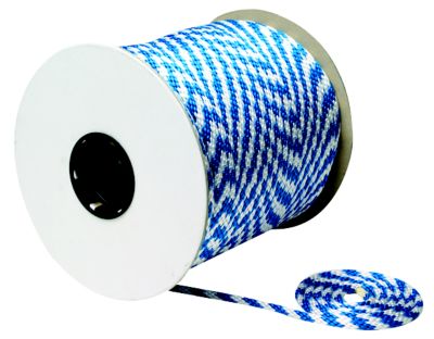 Seachoice 50-42780 Solid Braid Polypropylene Rope 3/8" x 500 ft Blue/White