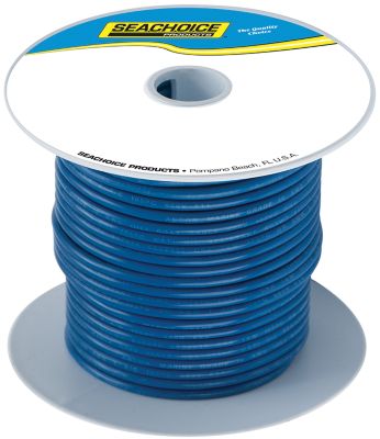 Seachoice 14TC-BLUE-100  Tinned Copper Marine Wire, 14 AWG, Dark Blue, 100'