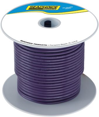 Seachoice 16TC-PURPLE-100  Tinned Copper Marine Wire, 16 AWG, Purple, 100'