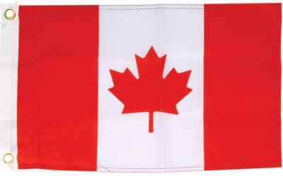 Seachoice 78221 12" x 18" Nylon Canada Flag with Brass Grommets