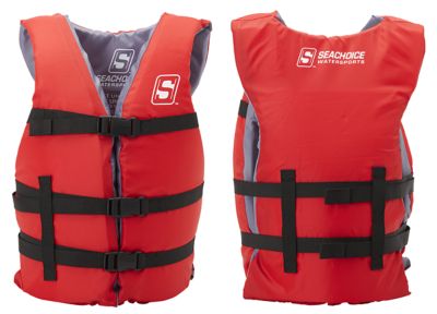 Seachoice 85463 Type III General Purpose Life Vest Adult XL Red USCG Approved
